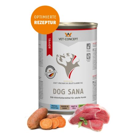 Vet-Concept Dog Sana Buffalo nedves diétás kutyatáp 6x400g