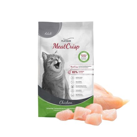 PLATINUM MeatCrisp Adult Chicken-macskatáp felnőtt cicának friss csirkehúsból 1,5kg