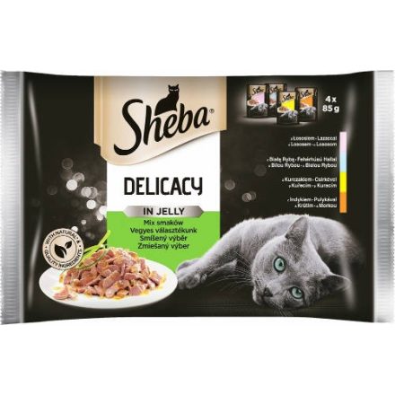 Sheba Delicacy in Jelly - alutasakos válogatott nedves eledel macskák részére 4x85g