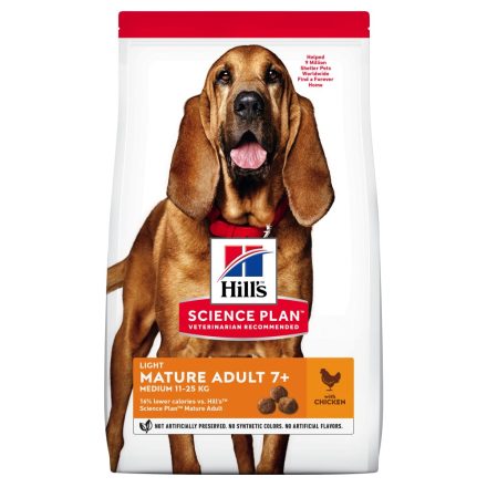 Hill's SP Canine Mature Adult Light Chicken száraz eledel 14kg
