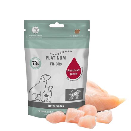 PLATINUM Fit-Bits Detox-Funkcionális jutalomfalat csirkehúsból méregtelenítés támogatására kutyának 150g