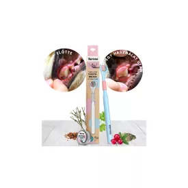   Fürree három oldalú fogkefe kutyáknak és macskáknak, ajándék fogmosó porral