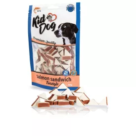   KidDog Lazac-tőkehal háromszögű szendvics - jutalomfalat kutyáknak 80g