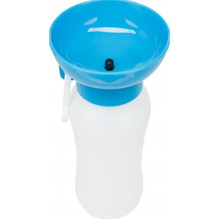 Trixie 24609 Bottle with Drinking Bowl - Műanyag úti itató, tállal kutyák részére (0,55l)