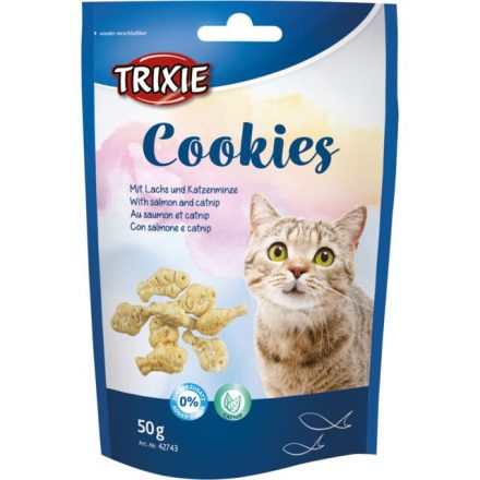Trixie 42743 Cookies - jutalomfalat lazac,macskamenta macskák részére 50g
