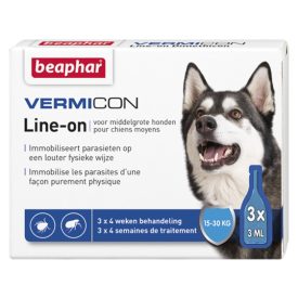   Beaphar Vermicon Line On Medium - Spot On közepes méretű kutyák részére (15-30kg)