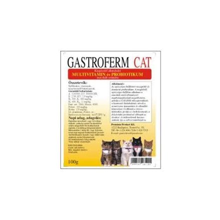 Gastroferm Cat táplálékkiegészítő probiotikum macskáknak 100g