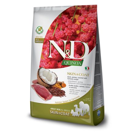 N&D Dog Quinoa Skin&Coat (bőr&szőr) kacsa száraz kutyatáp 2,5 kg