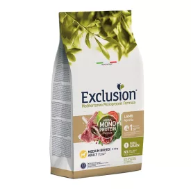   Exclusion Mediterraneo Monoprotein Adult Lamb Medium száraztáp kutyának 3kg lejárat közeli