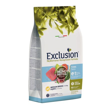 Exclusion Mediterraneo Monoprotein Puppy Tuna Medium száraztáp kutyának 3kg