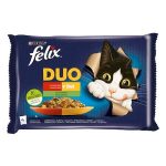   Felix Fantastic Duo Adultalutasakos házias válogatás - aszpikbann  macskák részére (4x85g)