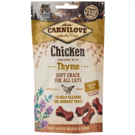   Carnilove Cat Crunchy Semi Moist Snack Chicken Enriched & Thyme (csirke-kakukkfű) 50g