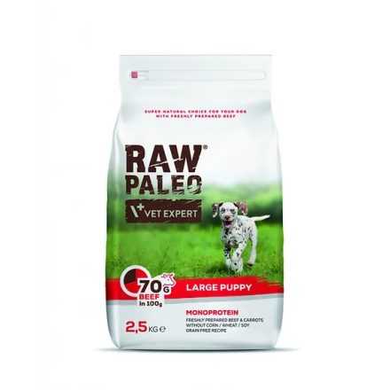Raw Paleo Puppy Large Monoprotein Fresh Beef száraz eledel 2,5kg