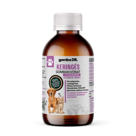 gomba DR. KERINGÉS folyékony gombakivonat kutyák és macskák részére 50ml