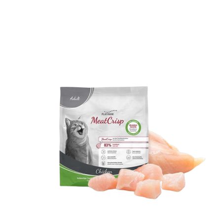 PLATINUM MeatCrisp Adult Chicken-macskatáp felnőtt cicának friss csirkehúsból 400g