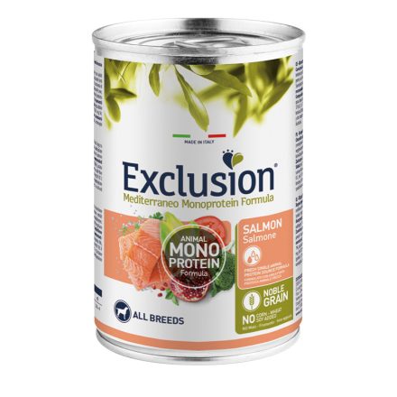 Exclusion Mediterraneo Mono Adult Salmon konzerv kutyának 400g