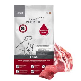   PLATINUM Adult Lamb+Rice kutyatáp felnőtt kutyának bárányhúsból-rizzsel 1,5 kg