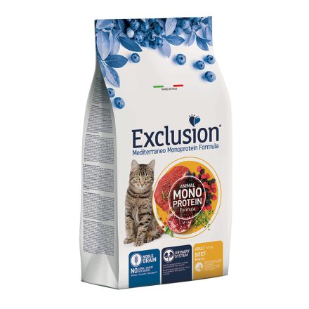 Exclusion Mediterraneo Cat Monoprotein Adult Beef száraztáp macskának 1,5kg