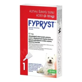   Fypryst spot on 0,67ml S: 2-10kg között kutyák részére 1db  
