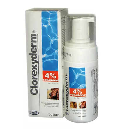 Clorexyderm 4%-os hab állagú klórhexidin tartalmú fertőtlenítő készítmény kutyák és macskák részére 100ml