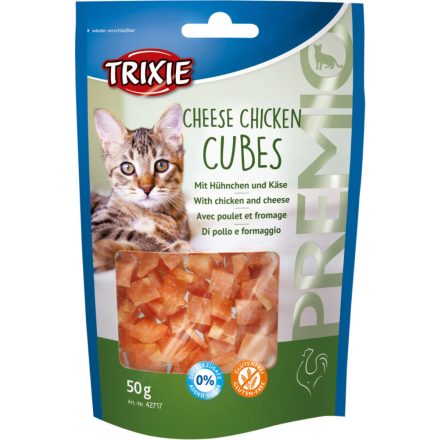 Trixie 42717 Premio Cheese Chicken Cubes - csirkés-sajtos jutalomfalat macskák részére 50g