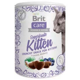   Brit Care Cat Snack Superfruits Kitten Chicken, coconut, blueberry jutalomfalat macskáknak 100g