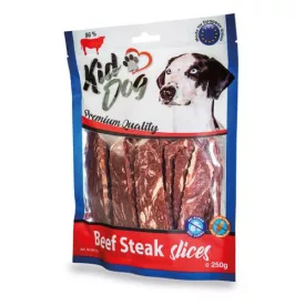   KidDog Beef Steak slices - jutalomfalat marhahússal kutyák részére 250g
