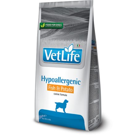 Vet Life Dog Hypoallergenic Fish & Potato gyógytáp 12kg