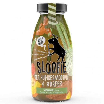 SLOOFIE VEGGIE LOVER a zöldségimádó,  édeskömény-sütőtök-édesburgonya kutyasmoothie 250ml