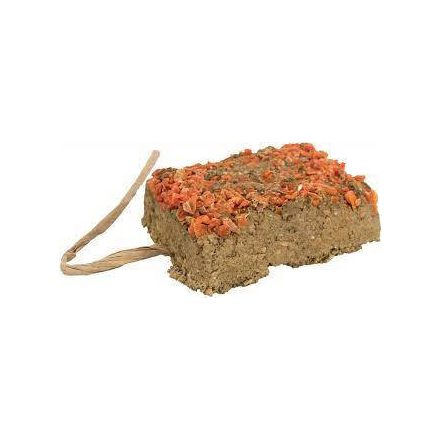 Trixie 60146 Clay Stone with carrot - Fogkoptatókő répával rágcsálók részére 100g