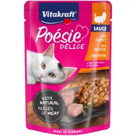   Vitakraft Poesie Deli Sauce pulyka alutasakos macskaeledel 85g