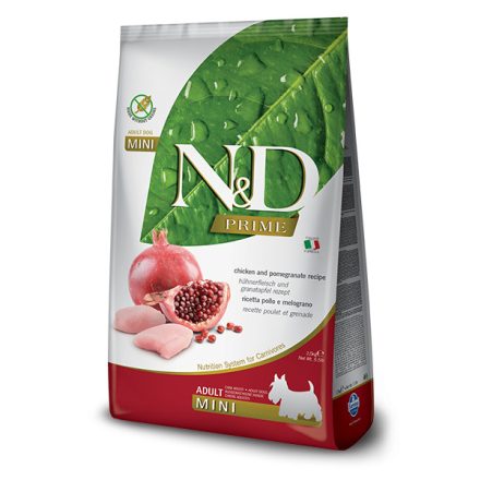 N&D Dog Prime Adult mini chicken & pomegranate (csirke-gránátalma) száraz kutyatáp 2,5kg