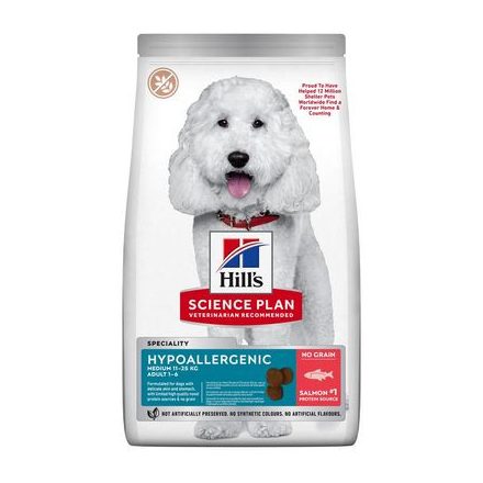 Hill's SP Canine Adult Hypoallergenic Medium lazac száraz kutyaeledel 12kg
