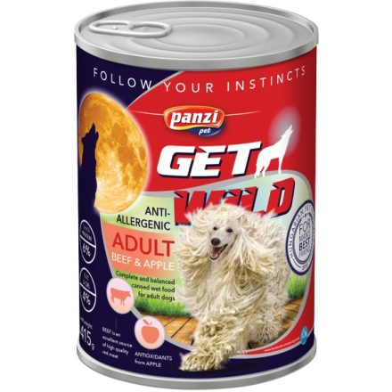 Panzi GetWild Dog Adult Beef & Apple konzerv 1240g